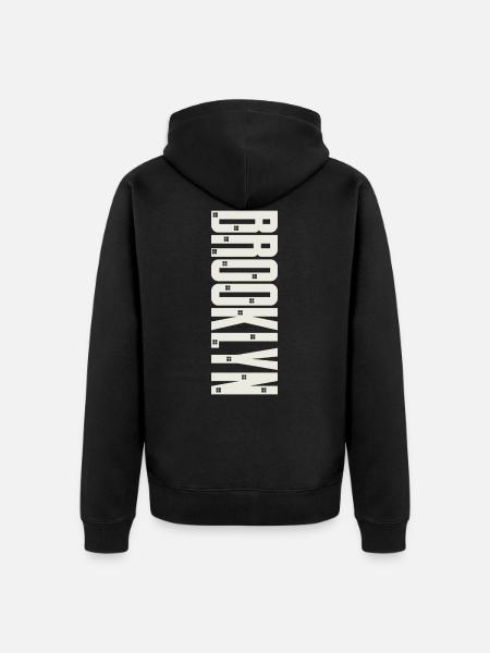 Brooklyn - Unisex Premium Organic Zip Hoodie - black