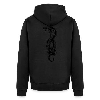 COBRA - SERPENT - Veste à capuche bio Premium Unisexe - noir - Dos - Nico (187cm)