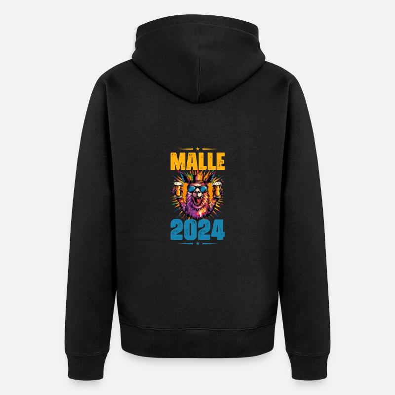 Malle 2024 Alpaga - Veste à capuche bio Premium Unisexe - noir