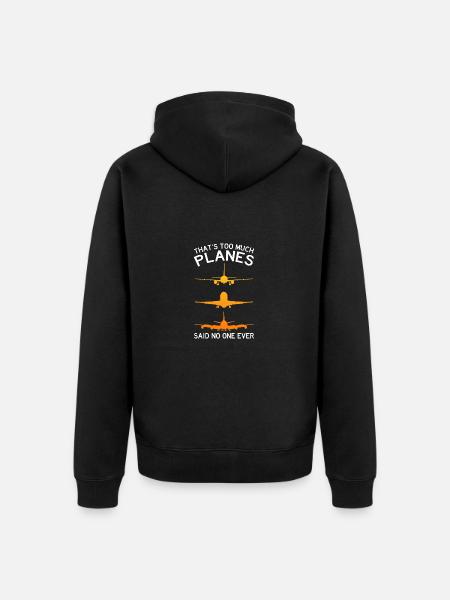 Fluglotse Flughafen Tower - Unisex Premium Bio Zip Hoodie - Schwarz