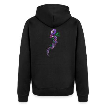 polynesien - Veste à capuche bio Premium Unisexe - noir - Dos - Nico (187cm)