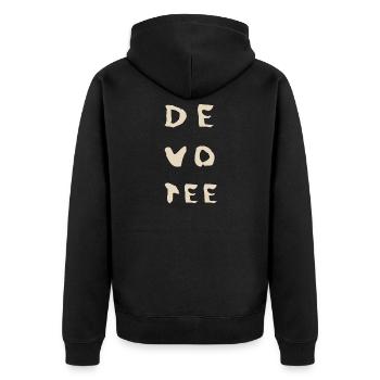 Dark Wave Electro Pop dm – Scène des années 80 - Veste à capuche bio Premium Unisexe - noir - Dos - Nico (187cm)