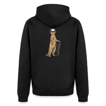 Suricate Skater Skateboard Sport - Veste à capuche bio Premium Unisexe - noir - Dos - Nico (187cm)