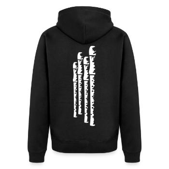 Flûtes - Veste à capuche bio Premium Unisexe - noir - Dos - Nico (187cm)