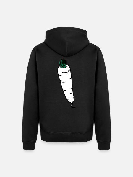 Radish radis - Unisex Premium Organic Zip Hoodie - black