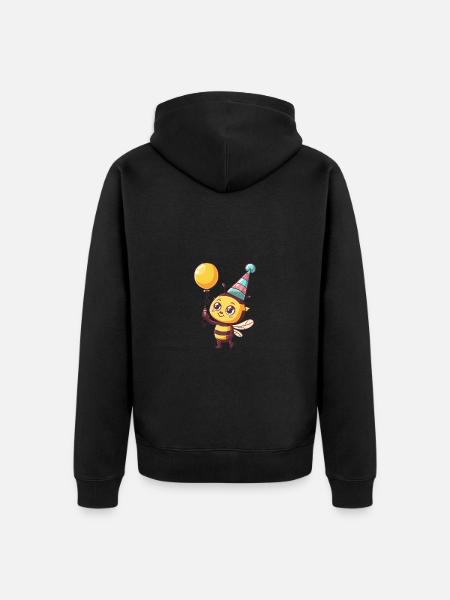 Bee Birthday Comic - Unisex Premium Organic Zip Hoodie - black