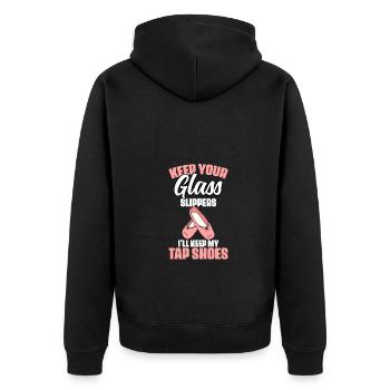 Funny Tap Dancing Tap Shoes Tap Dance Enthusiast - Unisex Premium Bio Zip Hoodie - Schwarz - Hinten - Nico (187cm)