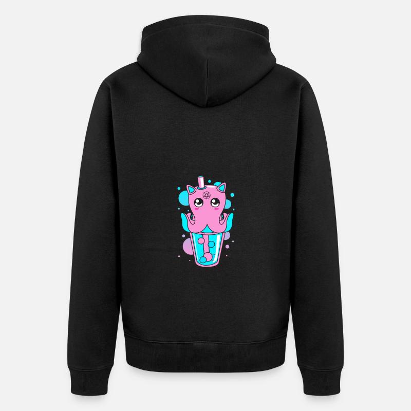 Pastell Gothic - Unisex Premium Bio Zip Hoodie - Schwarz