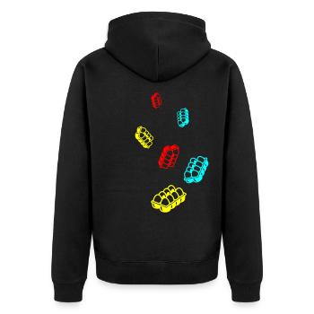 Symbole des œufs - Veste à capuche bio Premium Unisexe - noir - Dos - Nico (187cm)