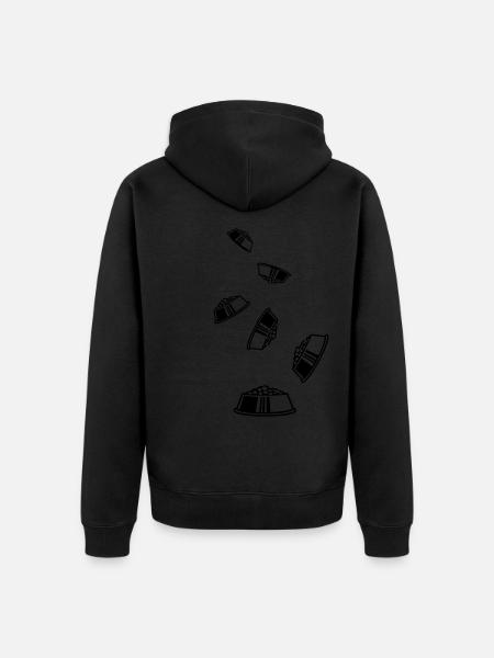 Bowl Dog - Unisex Premium Organic Zip Hoodie - black