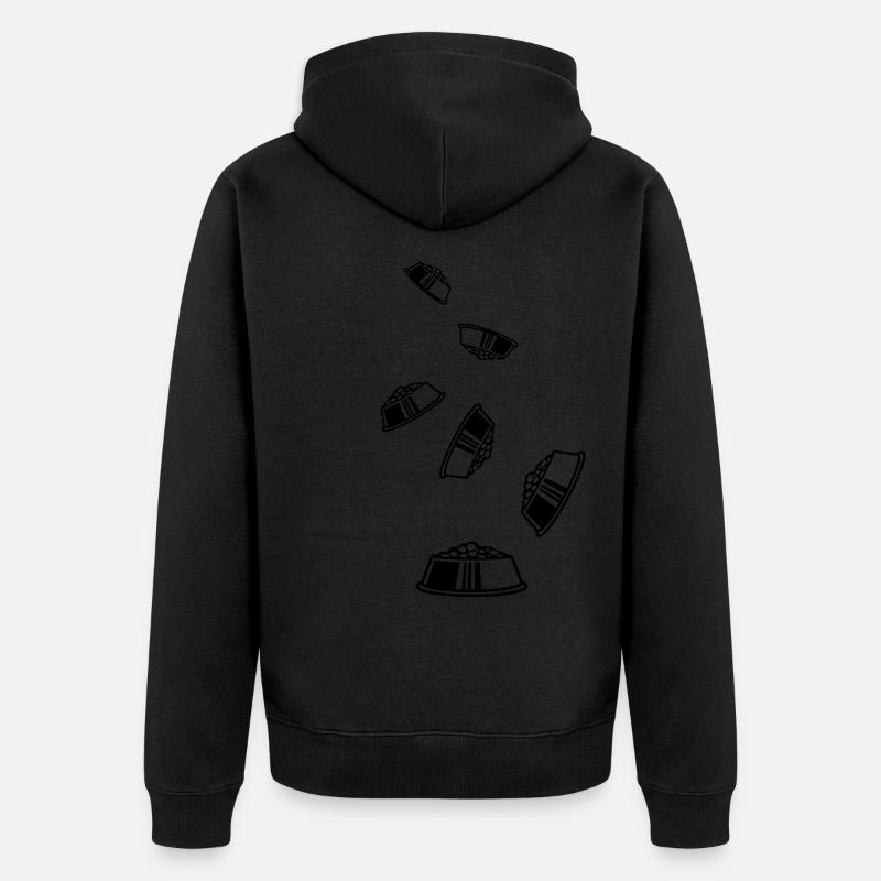 Napf Hund - Unisex Premium Bio Zip Hoodie - Schwarz