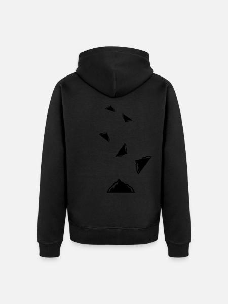 Mountain Icon Icon - Unisex Premium Organic Zip Hoodie - black