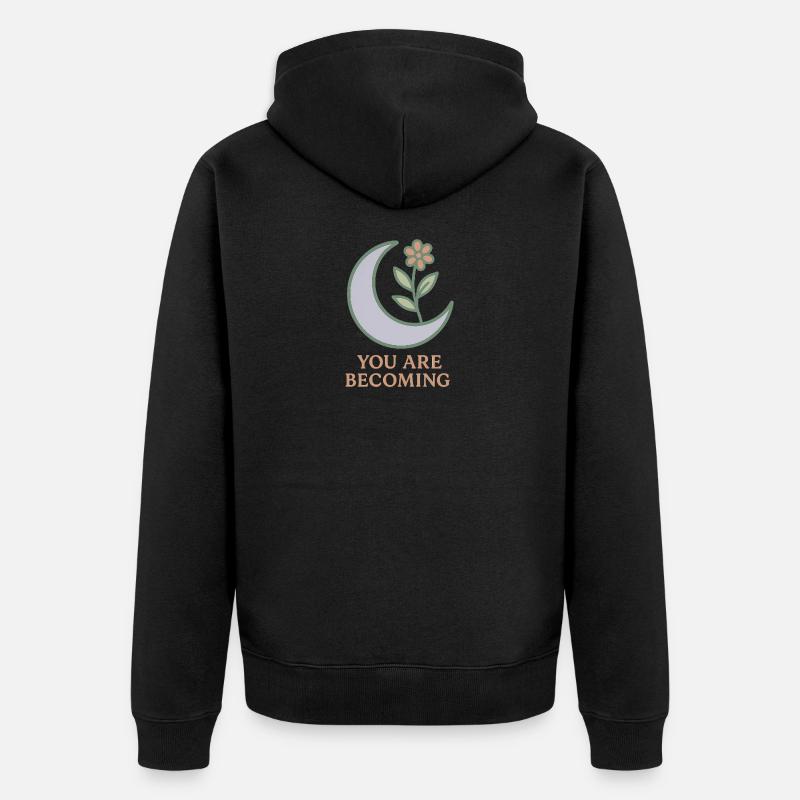 Fleur de Lune : Tu Grandiras - Veste à capuche bio Premium Unisexe - noir