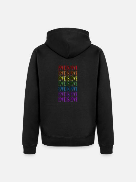 l’amour est amour - Veste à capuche bio Premium Unisexe - noir