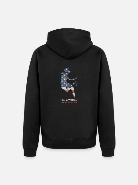Frauenfußball - Unisex Premium Bio Zip Hoodie - Schwarz
