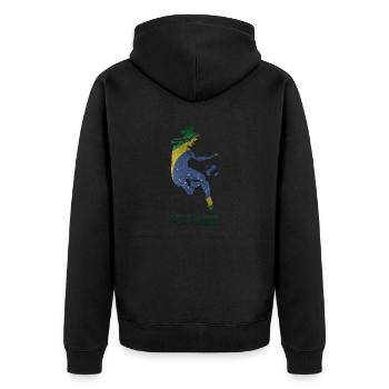 Football féminin - Veste à capuche bio Premium Unisexe - noir - Dos - Nico (187cm)