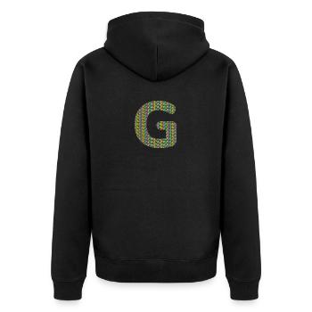 Coeur coloré G Design - Unique et élégant ! - Veste à capuche bio Premium Unisexe - noir - Dos - Nico (187cm)