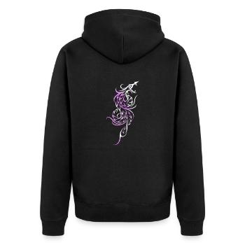 Tattoo Element Vektor Tattoo Tribal Tattoos - Unisex Premium Bio Zip Hoodie - Schwarz - Hinten - Nico (187cm)