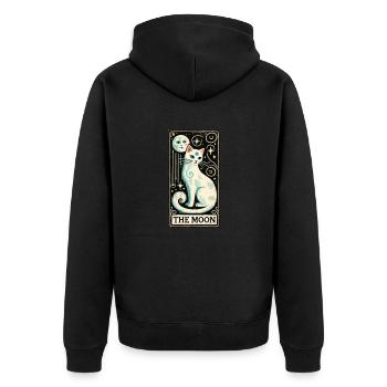 Le Tarot de la Lune - Veste à capuche bio Premium Unisexe - noir - Dos - Nico (187cm)