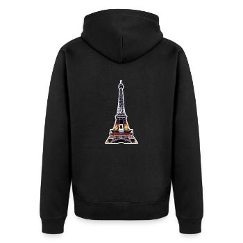 Eiffel tower #19 - Veste à capuche bio Premium Unisexe - noir - Dos - Nico (187cm)