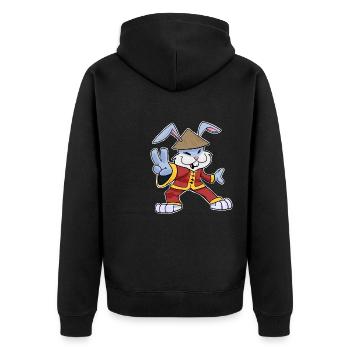 Joyeux Nouvel An chinois 2023 I Année du Lapin - Veste à capuche bio Premium Unisexe - noir - Dos - Nico (187cm)