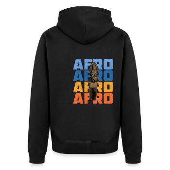 Hairstyle Culture Africa Afro History African - Unisex Premium Organic Zip Hoodie - black - Back - Nico (187cm)