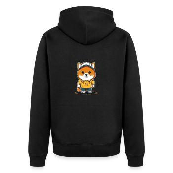 Chien cool3 - Veste à capuche bio Premium Unisexe - noir - Dos - Nico (187cm)