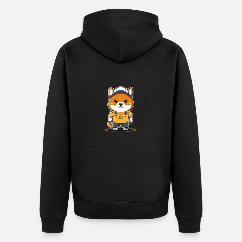 Chien cool3 - Veste à capuche bio Premium Unisexe - noir