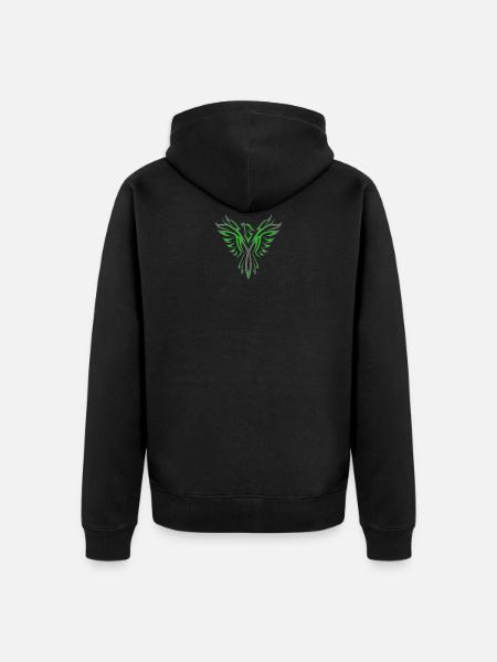 Tribal Phoenix - Unisex Premium Organic Zip Hoodie - black