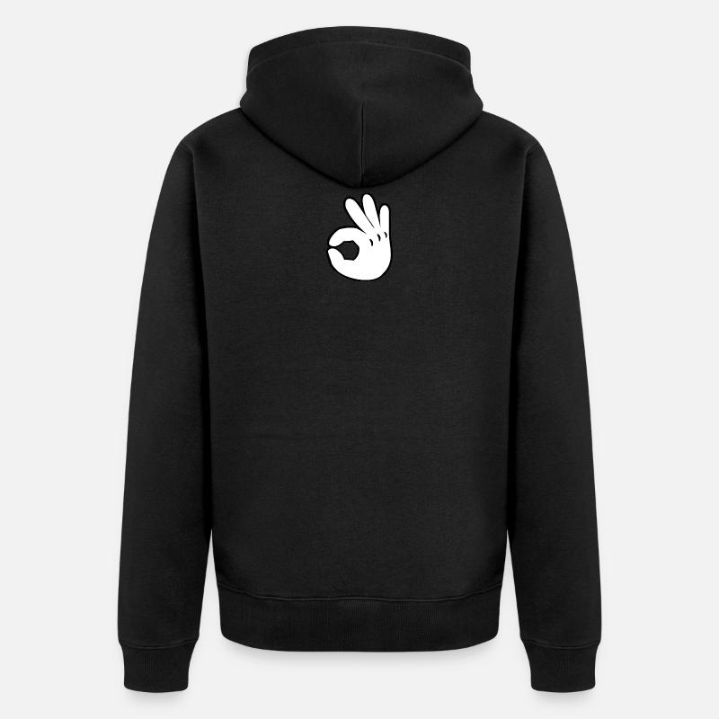 Ok les doigts ok - Veste à capuche bio Premium Unisexe - noir