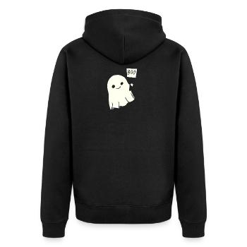 Le fantôme mignon si mignon - Veste à capuche bio Premium Unisexe - noir - Dos - Nico (187cm)