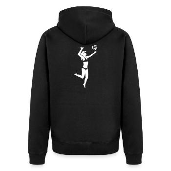 Beach-volley - Veste à capuche bio Premium Unisexe - noir - Dos - Nico (187cm)