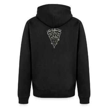 Conception de jeux vidéo pour les joueurs Perfect Pizza - Veste à capuche bio Premium Unisexe - noir - Dos - Nico (187cm)