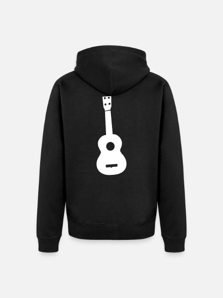 Guitar - Unisex Premium Organic Zip Hoodie - black