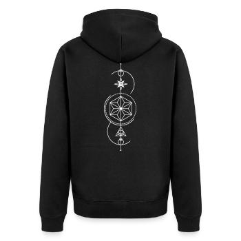 Moon Phases Moon Phase Moon Magic Tarot Gift Idea - Unisex Premium Organic Zip Hoodie - black - Back - Nico (187cm)
