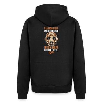 Gefühl süße Borderlands Psycho Border Maske Geschenk - Unisex Premium Bio Zip Hoodie - Schwarz - Hinten - Nico (187cm)