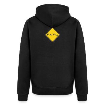 Ants warning sign - Unisex Premium Organic Zip Hoodie - black - Back - Nico (187cm)