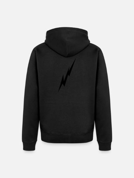 Éclair - Veste à capuche bio Premium Unisexe - noir