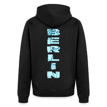 Berlin Germany City Font Skyline Home - Unisex Premium Organic Zip Hoodie - black - Back - Nico (187cm)