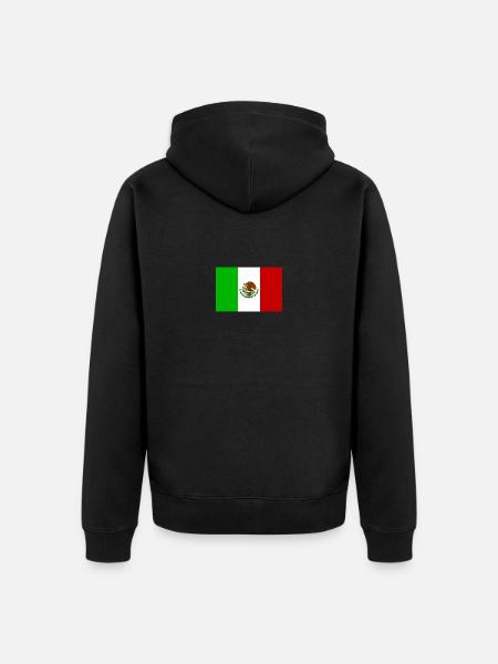 Flagge México - Unisex Premium Bio Zip Hoodie - Schwarz