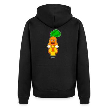 Carrot Scooter - Unisex Premium Organic Zip Hoodie - black - Back - Nico (187cm)