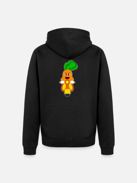 Carrot Scooter - Unisex Premium Organic Zip Hoodie - black