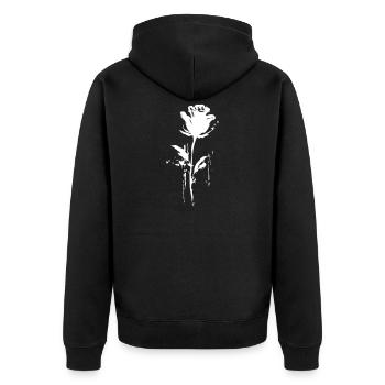 Éclaboussures de rose Style urbain - Veste à capuche bio Premium Unisexe - noir - Dos - Nico (187cm)