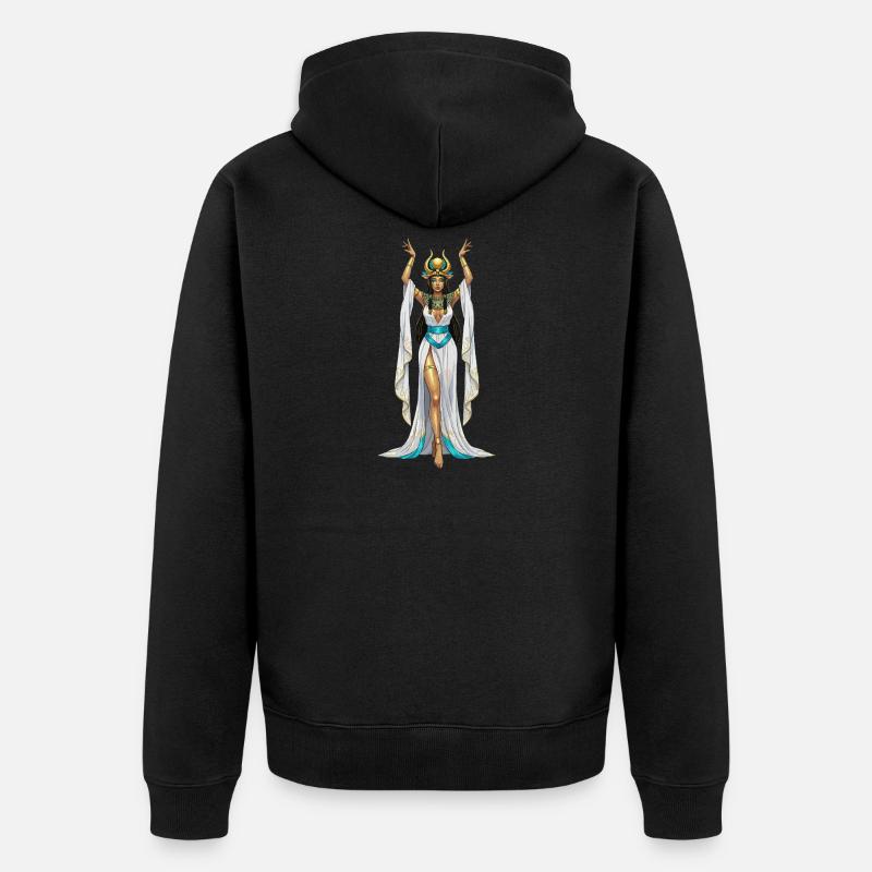 Cosplay de la déesse égyptienne Isis - Veste à capuche bio Premium Unisexe - noir