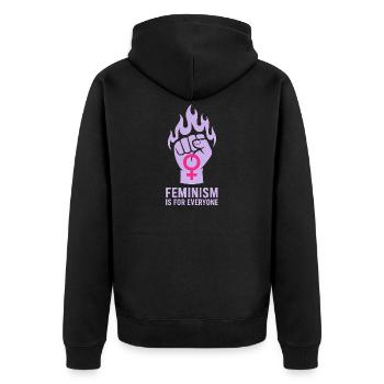 Le féminisme est pour tout le monde - T-shirt Féminisme - Veste à capuche bio Premium Unisexe - noir - Dos - Nico (187cm)