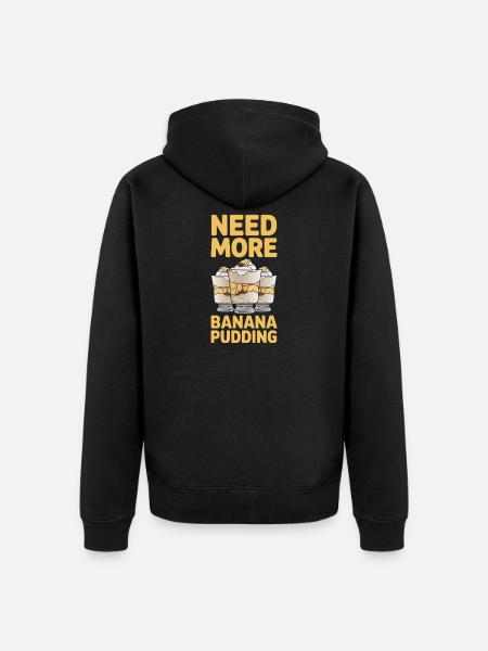 Bananenpudding Bananen Pudding Geschenke - Unisex Premium Bio Zip Hoodie - Schwarz