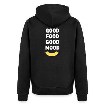 Wear Your Brand - Unisex Premium Organic Zip Hoodie - black - Back - Nico (187cm)