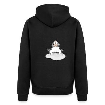 Méditation Mouton - Veste à capuche bio Premium Unisexe - noir - Dos - Nico (187cm)