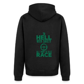 Car Vintage Racing Car Lovers Car Veterans - Unisex Premium Organic Zip Hoodie - black - Back - Nico (187cm)