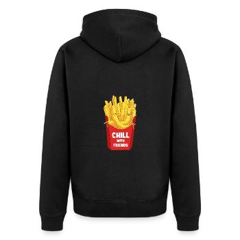 Détendez-vous avec des amis - Veste à capuche bio Premium Unisexe - noir - Dos - Nico (187cm)